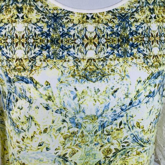Ivanka Trump Floral and Lace Dress Green Blue Size 12 - Picture 5 of 10